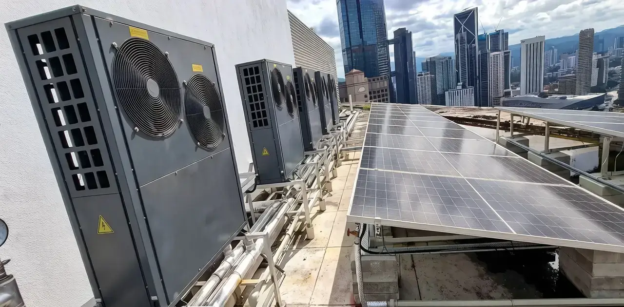 Home Commercial Brine Pvt Heat Pump Rooftop Installation Solis Pvt 1