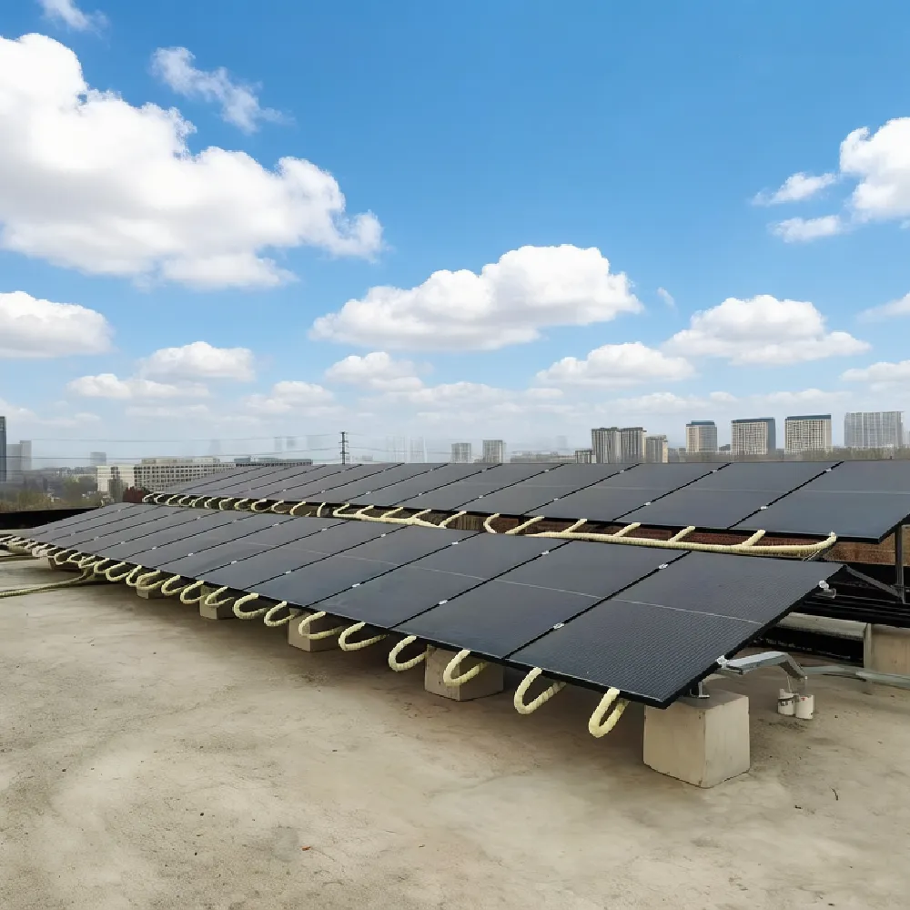 Direct expansion PVT system installed at a hotel property, providing renewable electricity and thermal energy for commercial hot water production