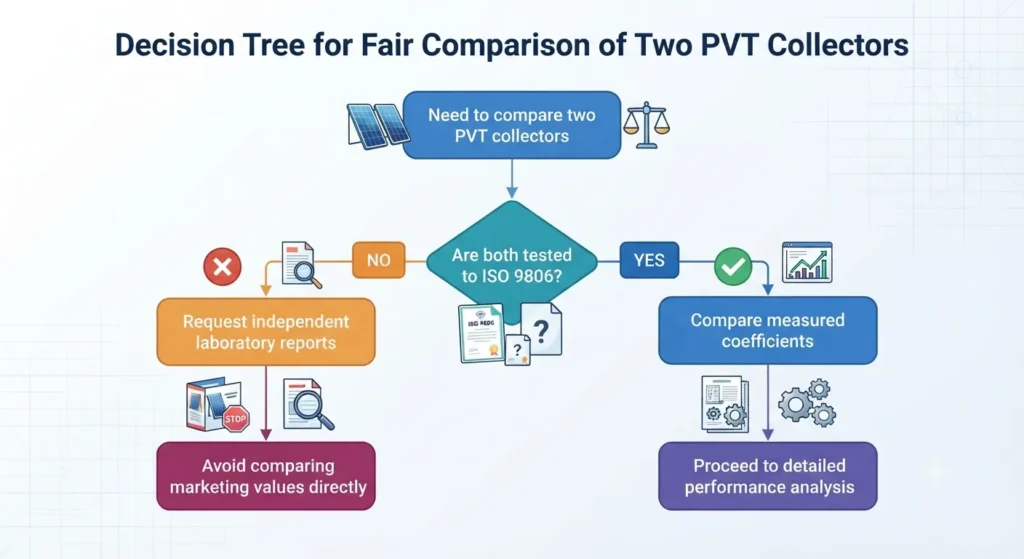 decision tree for fair comparison of two pvt collectors