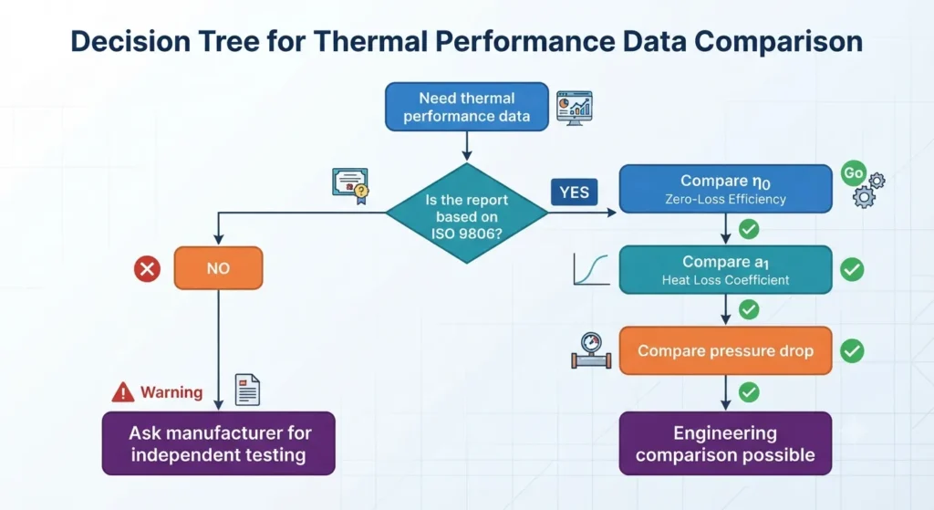 decision tree for thermal performance data comparison